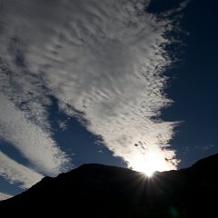 Clouds streaming over Tablemountain : Südafrika, Tafelberg
